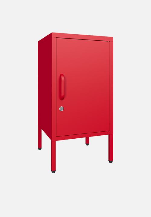 Popstrukt - Sugar cube side table - red polka