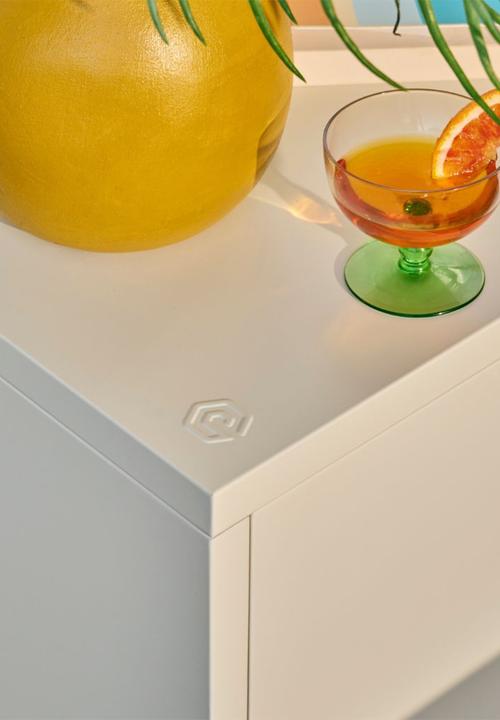 Popstrukt - Sugar cube side table - soft white