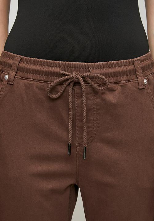 Stella Morgan - Drawcord Ankle Length Jogger - Chocolate