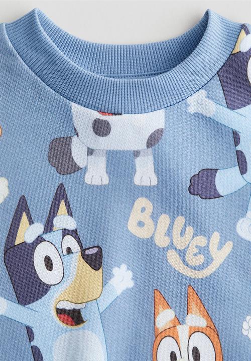 H&M - Printed sweatshirt - blue/bluey 
