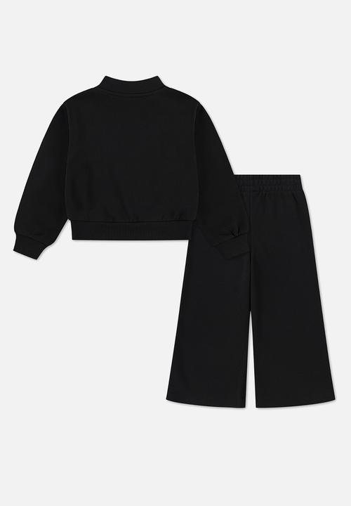 Nike - Nike wide leg club fleece set - black