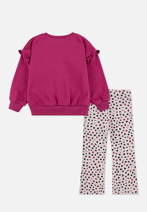 Nike - Nike essentials all-over print femme set - platinum violet