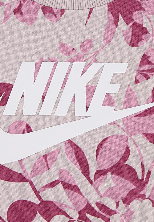 Nike - Nike floral camo crewneck and leggings set - magic flamingo