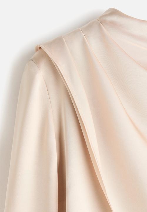 H&M - Cape-detail kaftan dress - light beige 