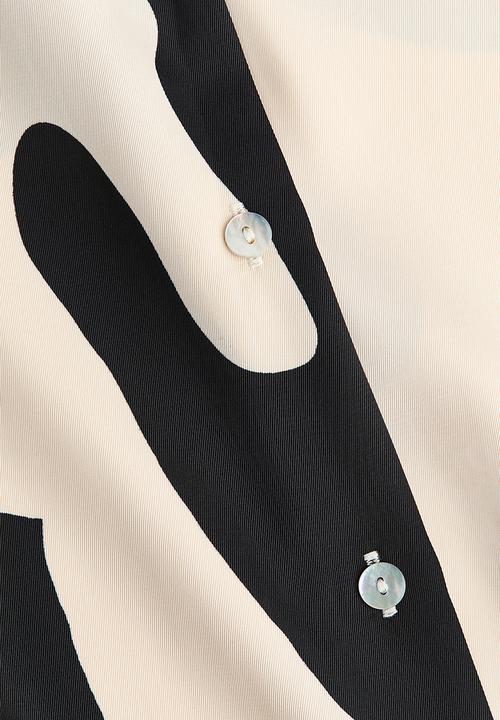 H&M - Printed twill shirt - cream/black patterned