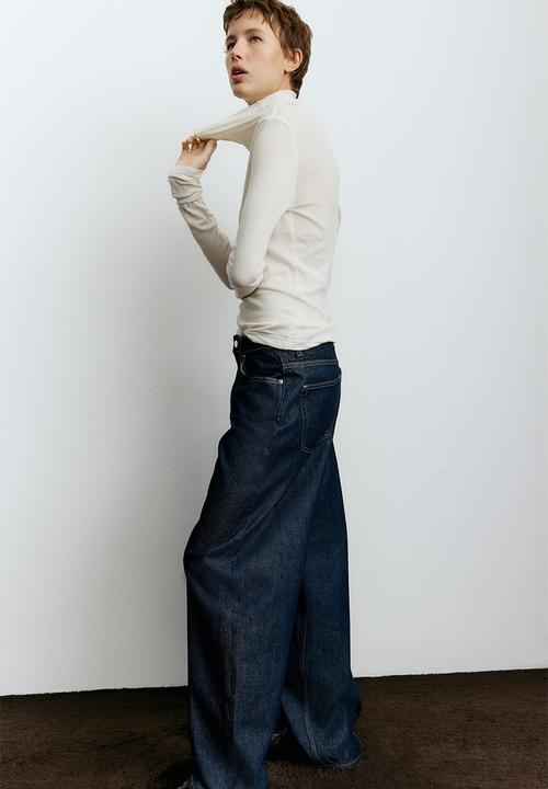 H&M - Baggy high jeans - dark denim blue