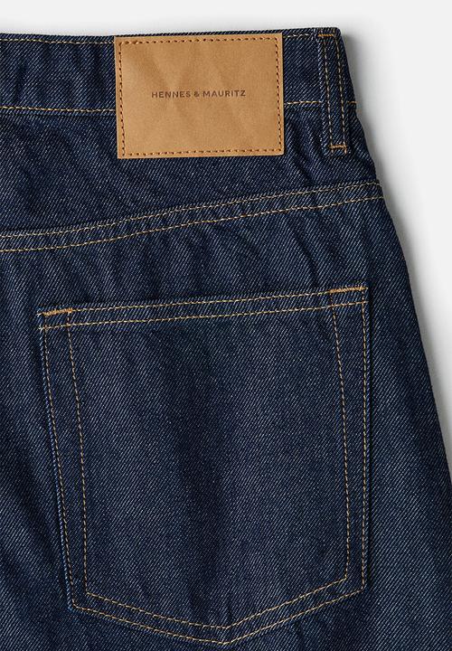 H&M - Baggy high jeans - dark denim blue