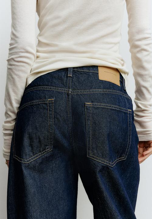 H&M - Baggy high jeans - dark denim blue