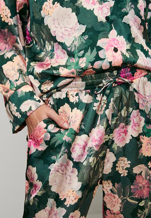DORINA - Jade trousers - green print