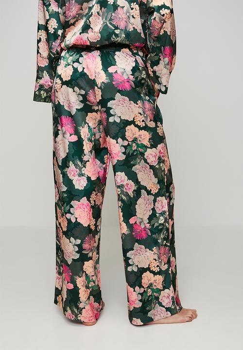 DORINA - Jade trousers - green print