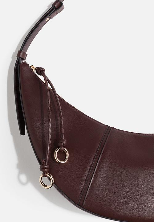 H&M - Curved shoulder bag - burgundy
