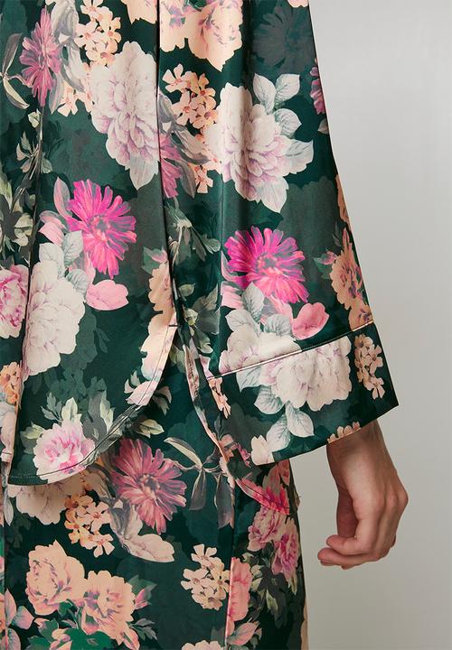 DORINA - Jade shirt - green print