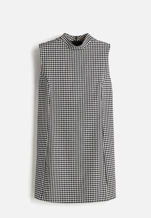 H&M - Shift dress - black dogtooth pattern