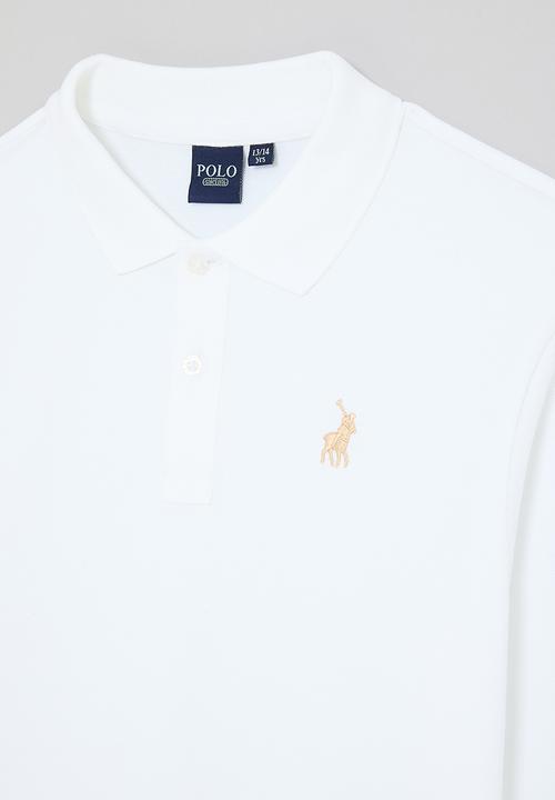 POLO - Boys robert long sleeve golfer - white
