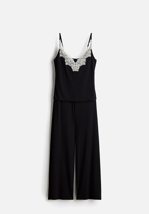 H&M - Ribbed pyjamas - black