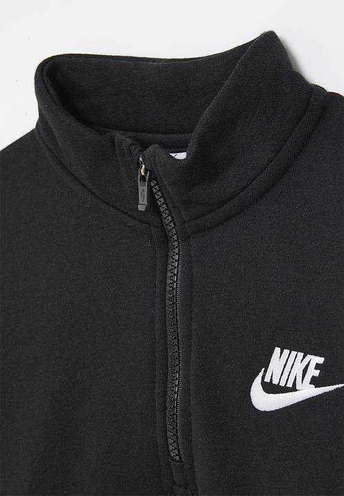 Nike - Nike 1/4 zip long sleeve top - black