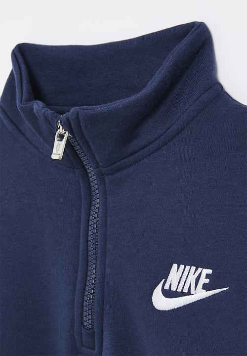 Nike - Nike 1/4 zip long sleeve top - midnight navy
