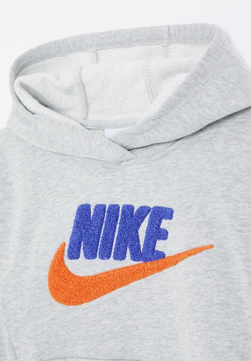 Nike - Nike club chenille pullover hoodie - light smoke gray heather