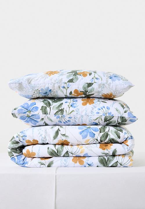 Fiora Bloom Cotton Blend Duvet Cover Set Multi