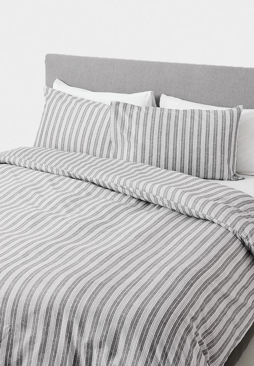 Sixth Floor - Novar Stripe Super Soft Duvet Cover Set Natural