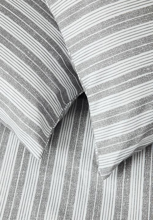 Sixth Floor - Novar Stripe Super Soft Duvet Cover Set Natural
