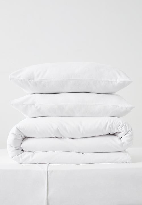 Cotton Blend Winter Duvet Set White