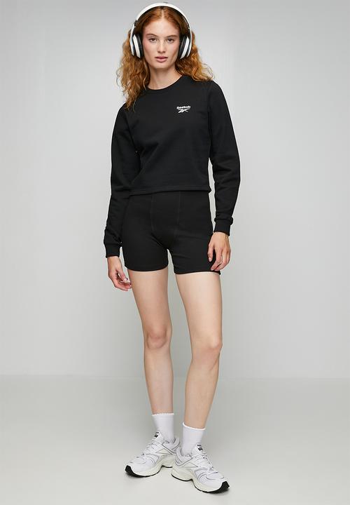 Reebok - Harper Crewneck Cropped Sweatshirt - Black