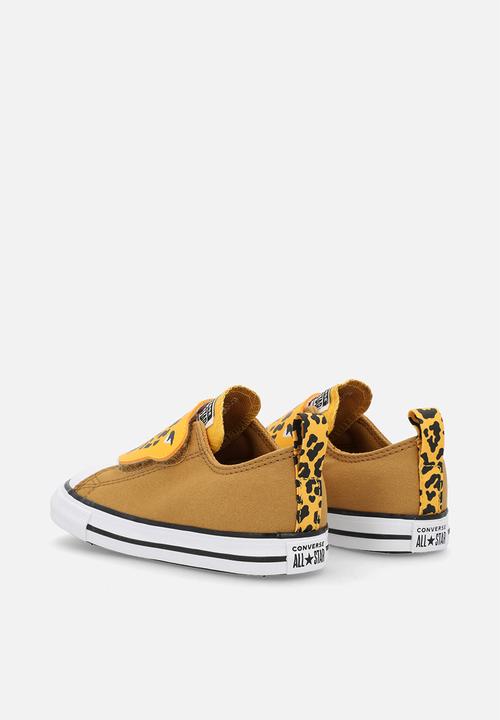 Converse - Chuck Taylor All Star One Strap Leopards Easy-On - Honey Stick/Gold Palm/White