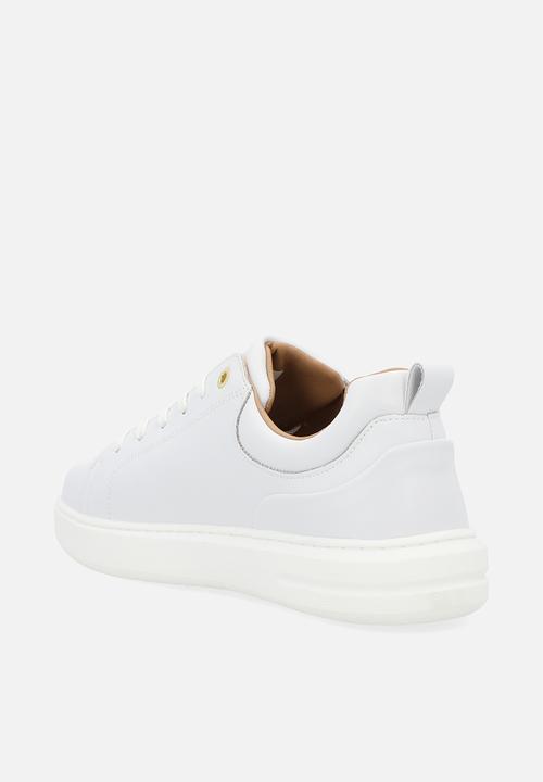 POLO - Classic leather sneaker - white & gold