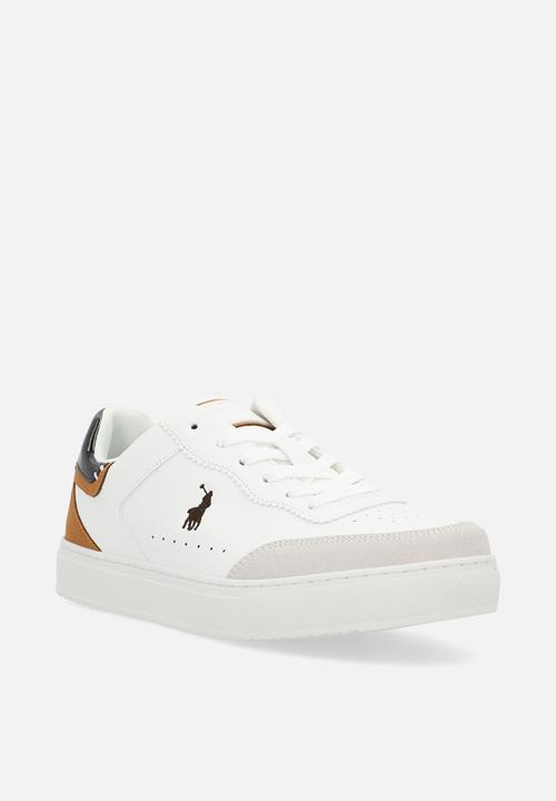 POLO - Colour block court sneaker - white