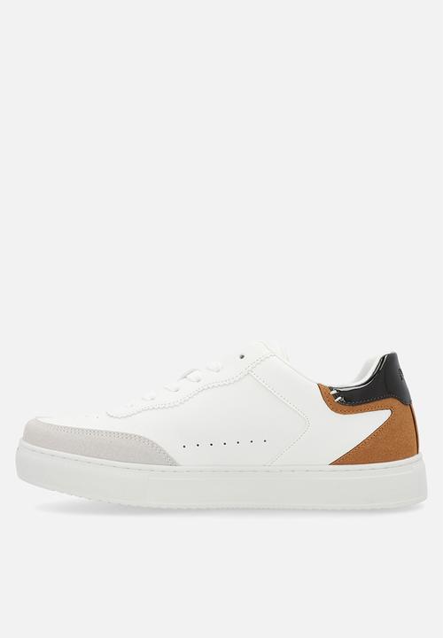 POLO - Colour block court sneaker - white