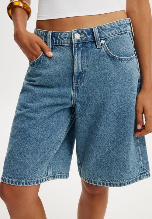 Cotton On - Baggy denim short - pisces blue