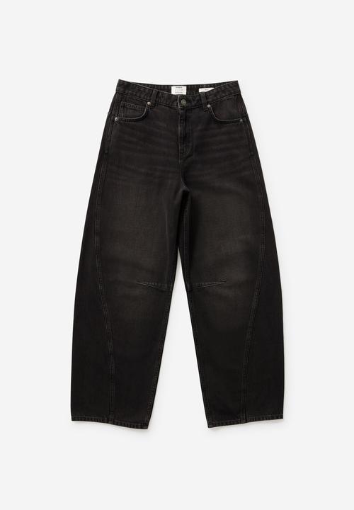Cotton On - Barrel jean - revolve black seam