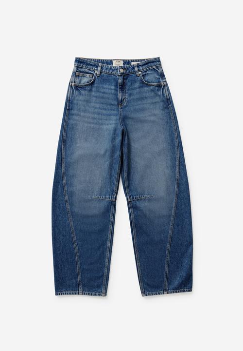 Cotton On - Barrel jean - scorpio blue seam