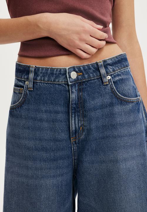 Cotton On - Barrel jean - scorpio blue seam