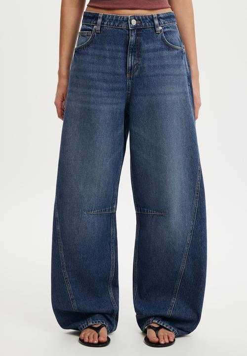 Cotton On - Barrel jean - scorpio blue seam