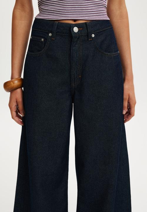 Cotton On - High rise wide jean - aries blue