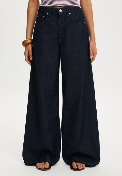 Cotton On - High rise wide jean - aries blue