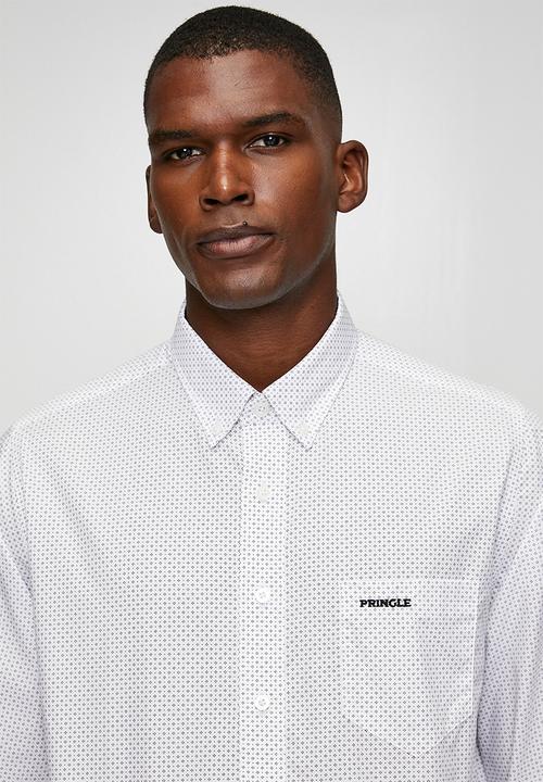 Pringle of Scotland - Magnus Printed Long Sleeve Classic Shirt - White