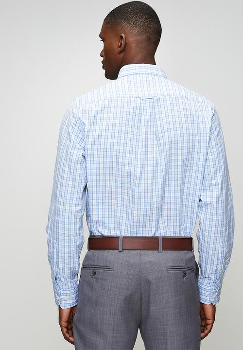 Pringle of Scotland - Gilbert Check Long Sleeve Classic Shirt - Blue