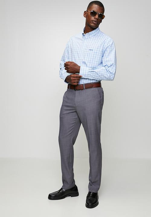 Pringle of Scotland - Gilbert Check Long Sleeve Classic Shirt - Blue