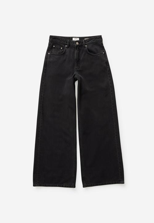 Cotton On - High rise wide jean - leo black