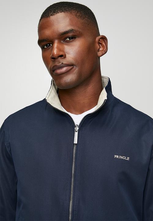 Pringle of Scotland - Larry Reversible Bomber Jacket - Navy/Stone