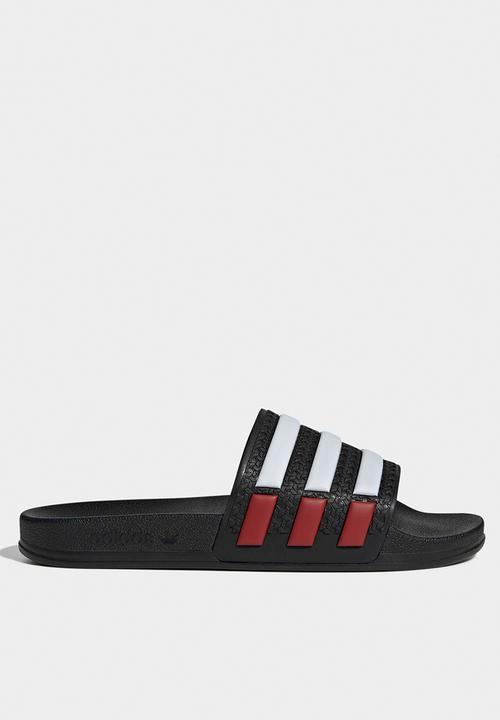 adidas Originals - Adilette og cf - core black/ftwr white/better scarlet
