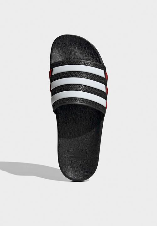 adidas Originals - Adilette og cf - core black/ftwr white/better scarlet
