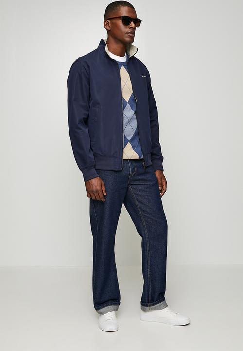 Pringle of Scotland - Larry Reversible Bomber Jacket - Navy/Stone