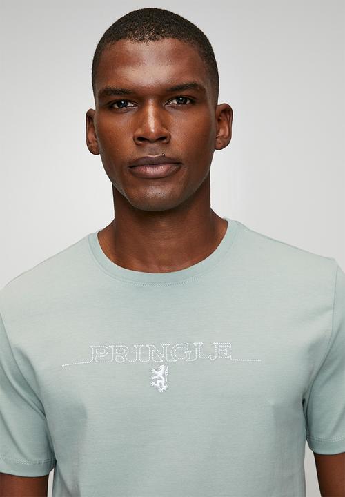 Pringle of Scotland - Gerald Embroidery Tee - Sage