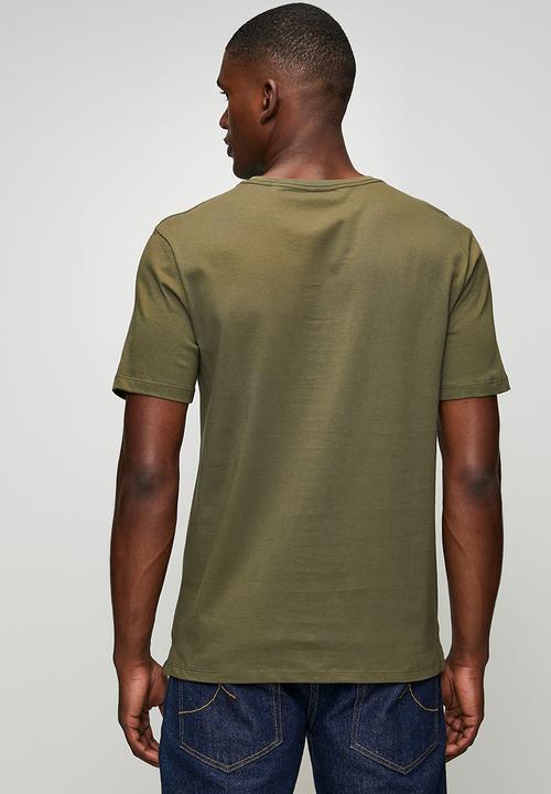 Pringle of Scotland - Roger Embroidery Tee - Olive