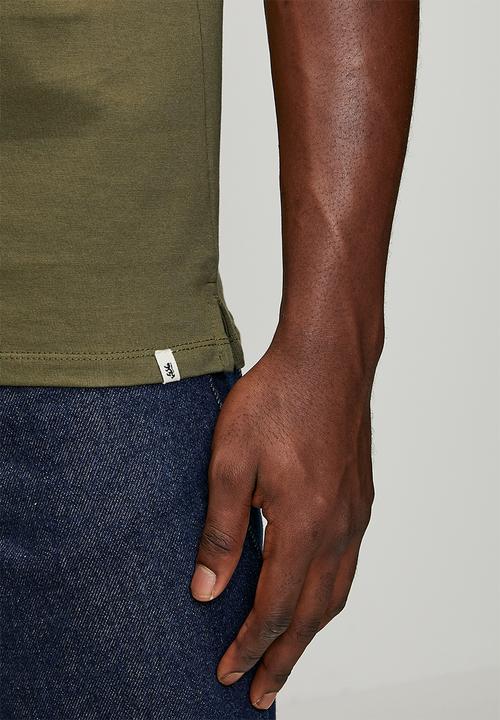 Pringle of Scotland - Roger Embroidery Tee - Olive
