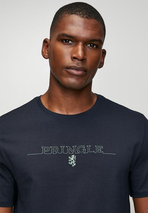 Pringle of Scotland - Gerald Embroidery Tee - Navy